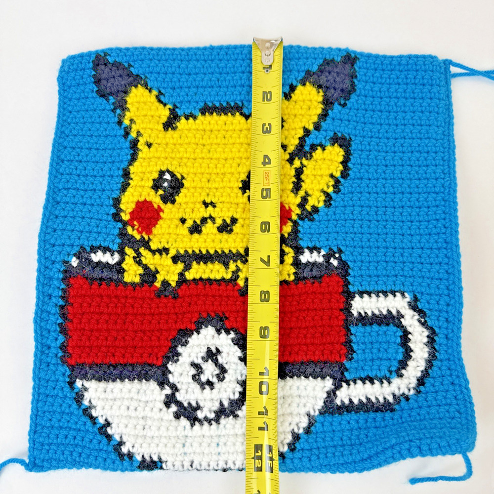 Pikachu crochet bag laptop cover pouch NO HANDLE - Picture 8 of 8